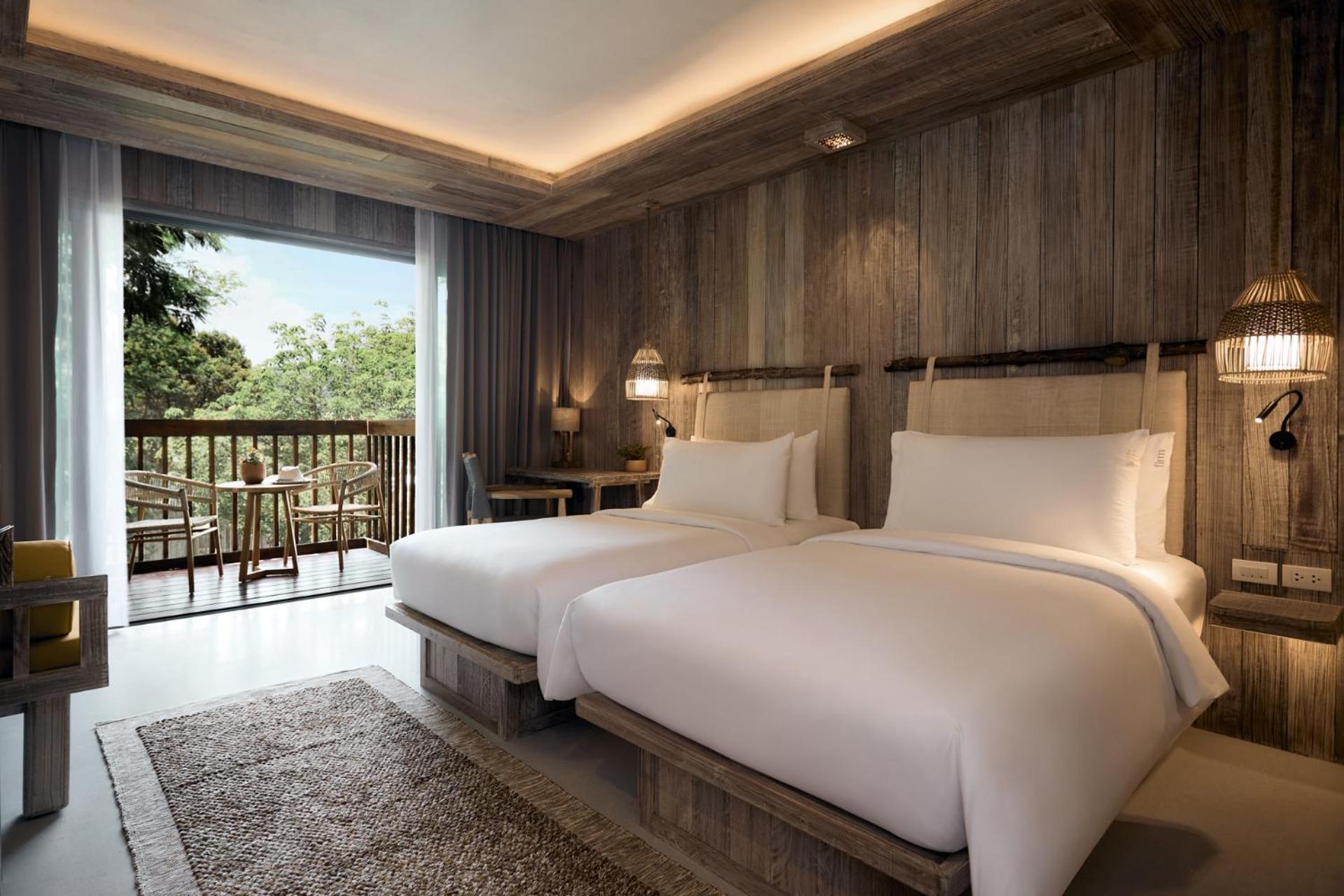 Chambre Lits Jumeaux Premium avec Vue sur Jardin